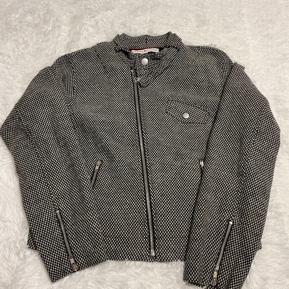 Vintage Tommy Hilfiger Long sleeve womens Moto large‎ jacket